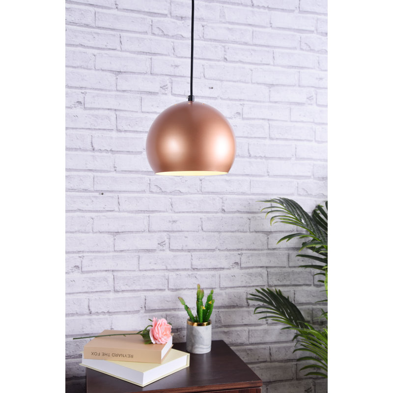 Albertville 1 - Light Single Pendant, 6.8" H x 8" W x 8" D, Honey Gold