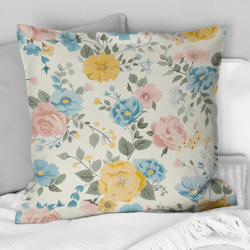 Coussin Blue Farm, H 18 po x l 18 po