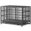Meuble de 38 po pour cage robuste avec double porte, cage pliable en acier indestructible pour cage de chien avec roues verrouillables et plateau amovible, pour chiens de taille moyenne / grande-573730051-573730055