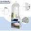 Miroir sur pied arqué pleine longueur 64 po x 21 po avec support, argent-1711709253