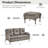 72" Wide Outdoor Wicker Patio Sofa With Ottomans-223708415-205475534