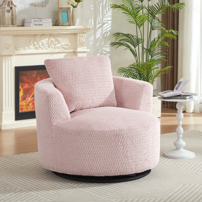 Fauteuil d'appoint pivotant et rotatif compressible pour un salon confortable