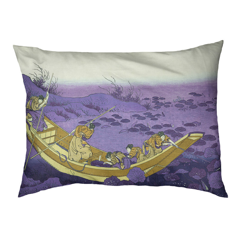 Coussin d'intérieur / d'extérieur pour chien Burkart, Petit (l 29,5 po x P 19,5 po x H 9,5 po), Mauve / Vert