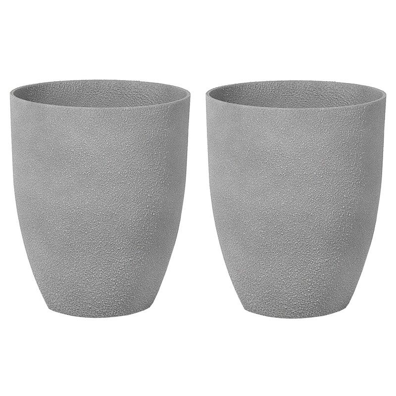 Lett Pot Planter, 42cm H x 35cm W x 35cm D, Grey