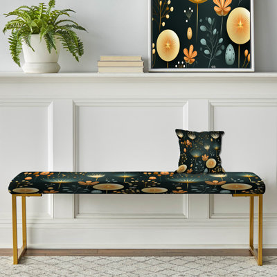 Banc rembourré Mid Century