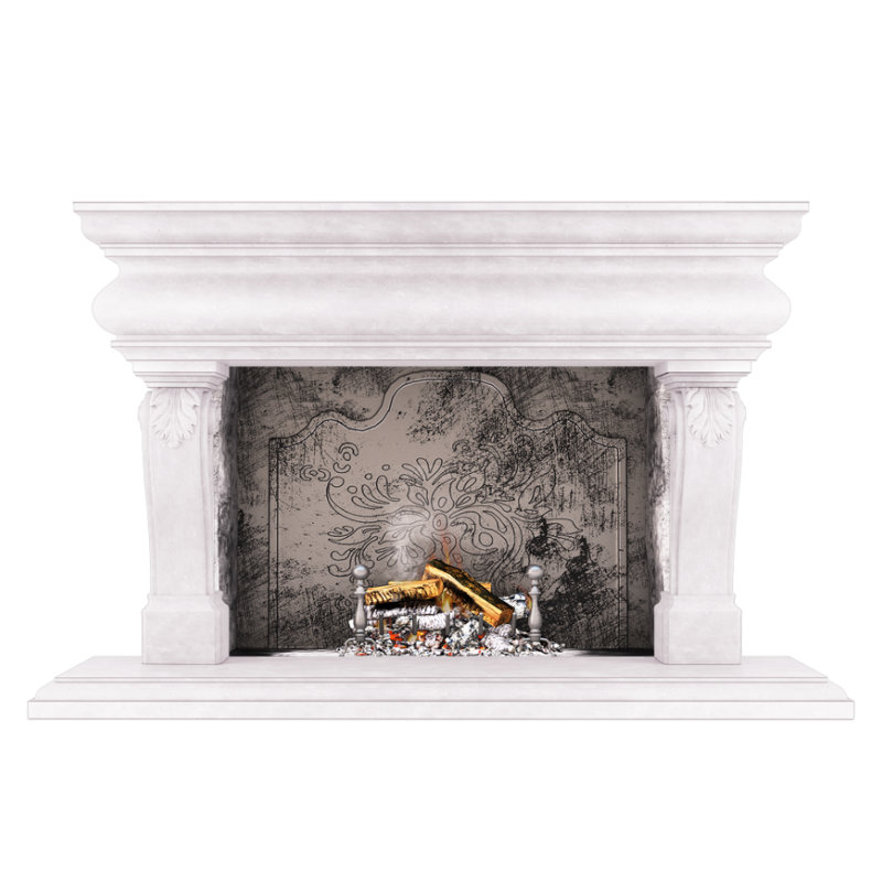 Great Adana Fireplace Surround, Travertine White
