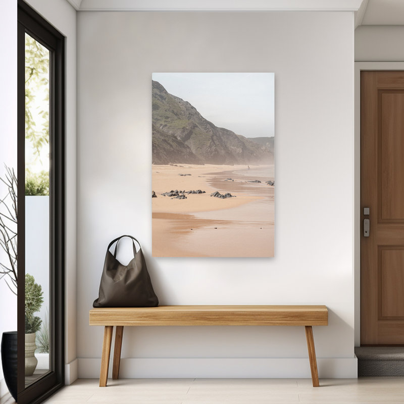 Schenk - Promenade sur la plage - Photographie de paysage réaliste, H 60 po x l 40 po