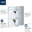 Grohtherm® Single Function 2-Handle Thermostatic Trim-44218762