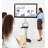 Mount-It! Mobile TV Cart, Height Adjustable Rolling Stand with Component Shelf and Rolling Casters