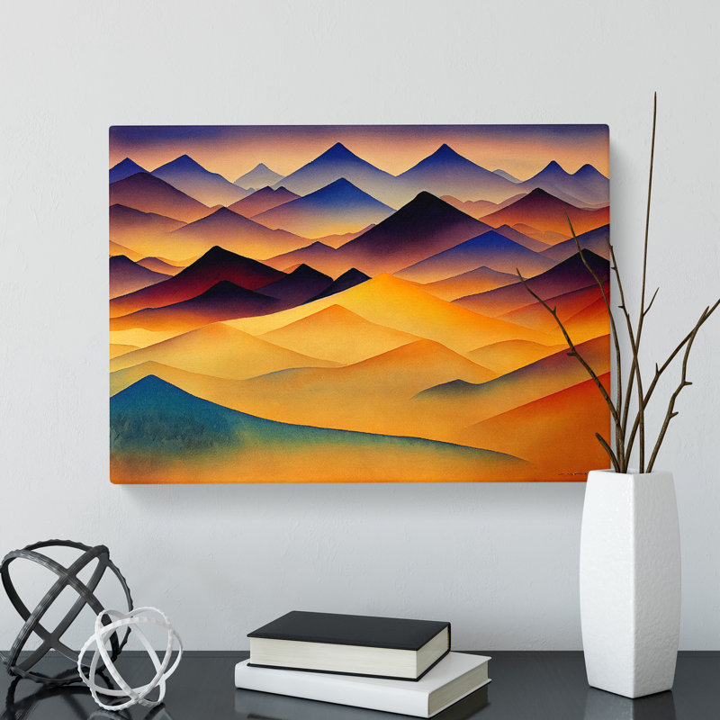 Modern Mountain Landscape Vol.1 - Wrapped Canvas, 50cm H x 76cm W x 3cm D
