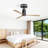 Modern Flush Mount Ceiling Fan With Led Light And Remote Control, 3 Abs Blades Noiseless Reversible Dc Motor For Patio Living Room