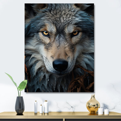 Grey And White Wolf Portrait II " Gray And White Wolf Portrait II "