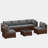 Keyala 7 Piece Rattan Sectional Seating Group with Cushions-654167929