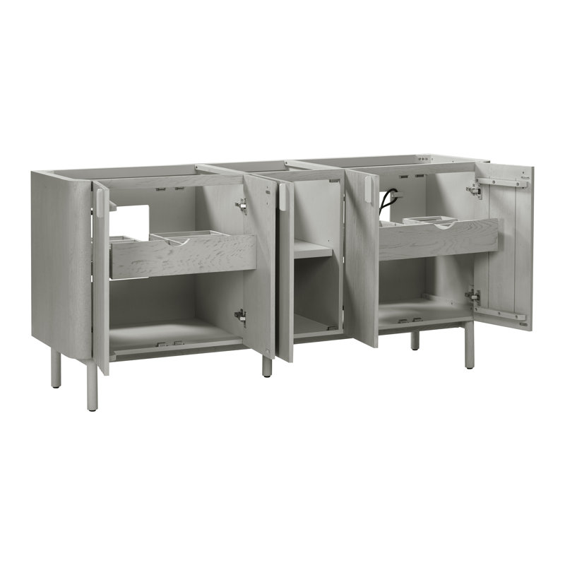 Base de meuble-lavabo double 72 po Blakely, Gris