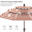 Parasol de marché à 3 niveaux en oléfine de 2,74 m (9 pi), avec inclinaison et levage à manivelle.-1392336108