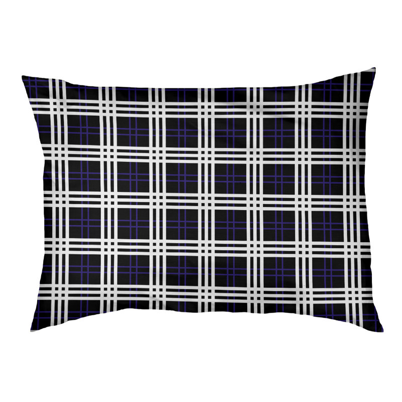 Coussin d’intérieur de luxe New York, Purple/White/Black, Extra Large (6" H x 50" W x 40" D)