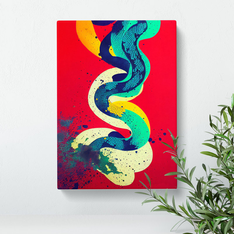Snake Splash Abstract - Wrapped Canvas Print, 50cm H x 35cm W x 3cm D