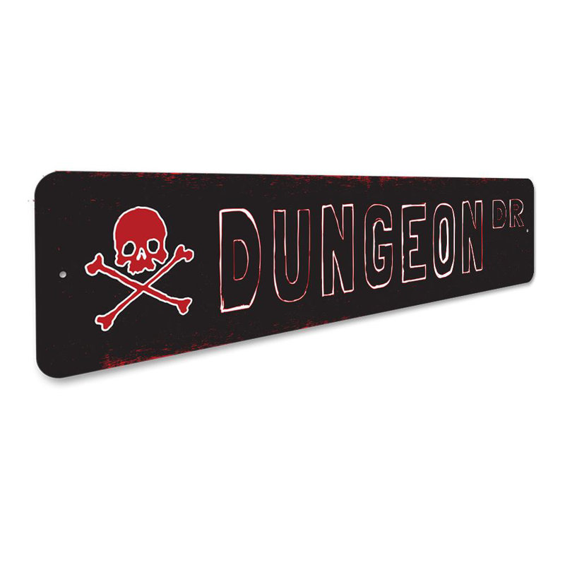 Panneau en aluminium Dungeon Street, H 6 po x l 24 po x P 0,06 po