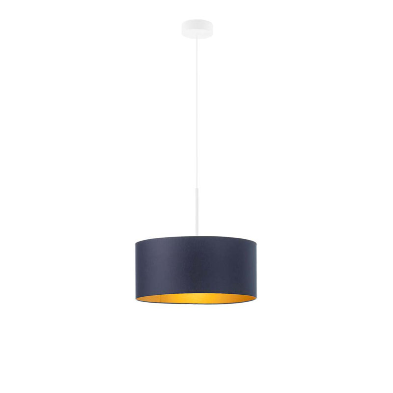 Surber 1 - Light Drum Pendant, White, Dark Grey