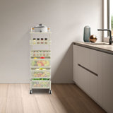 Kitchen Rotating Storage Basket Cart