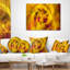 Mystic Golden Fractal - coussin imprimé abstrait
