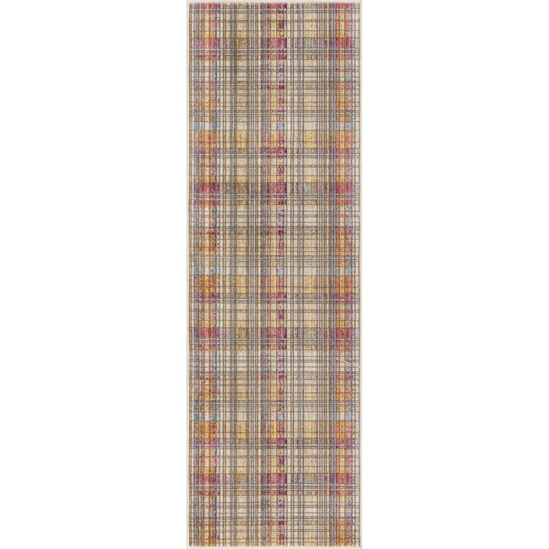 Amiliya Plaid Indoor Rug, Runner 2' x 6'