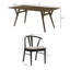 Table de salle à manger en bois avec chaises triangulaires Merrimac-661093034-661093077