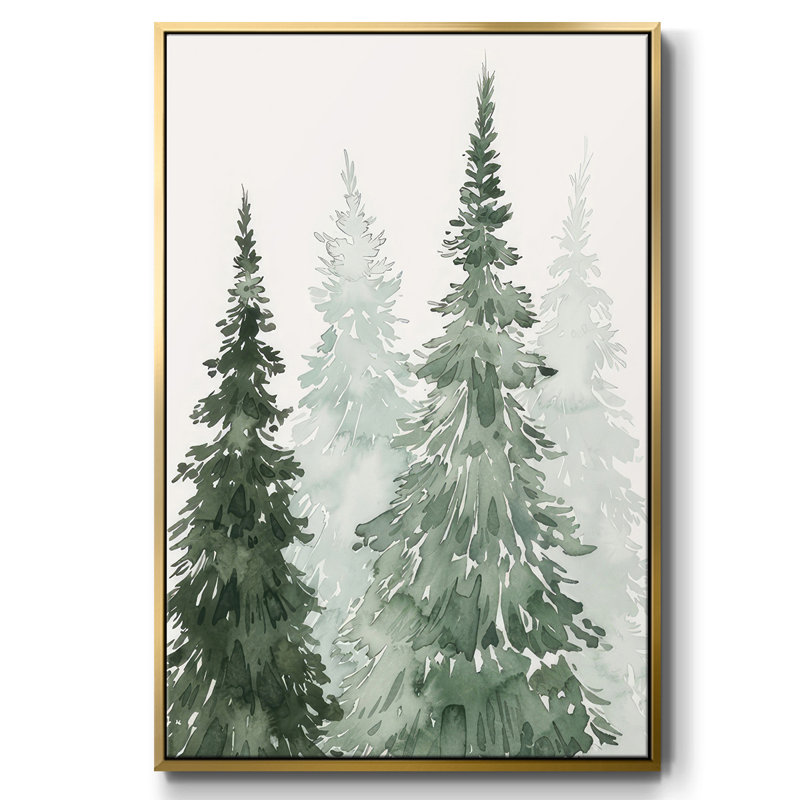 Winter Washed Coppice II, reproduction d'art sur toile, H 25 po x l 17 po x P 1,5 po, Encadrement doré