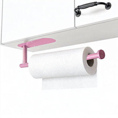 Porte-serviettes de dessous sous armoire, paquet de 1 (rose)