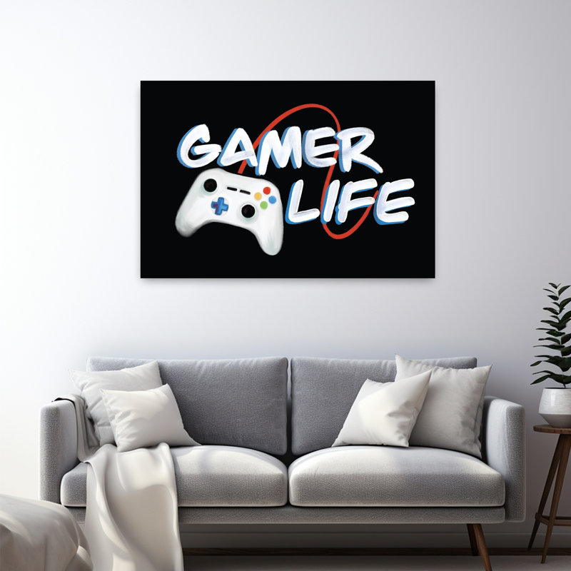 Art contemporain abstrait Gamer Life, H 48 po x l 32 po
