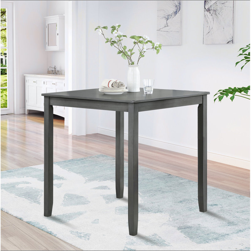 Table de salle à manger en bois carrée, table de cuisine pour petit espace, table de comptoir pour 4 personnes, SEULEMENT LA TABLE