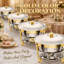 Ensemble de 4 plats de buffet ronds, idéal pour la maison et l'extérieur, avec une grande capacité.-2112824753