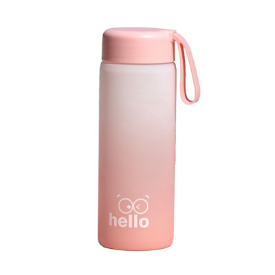 Bouteille d'eau Bouteille d'eau de sport 16,9 onces Étiquetée Bouteille de motivation 500 ml Bouteille d'eau de sport étanche aux fuites adaptée aux activités de plein air dans les gymnases pour femmes