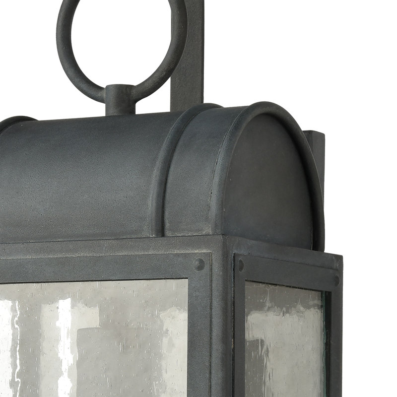 Applique murale d'extérieur 1 lumière de 19 po de hauteur Heritage - zinc vieilli
