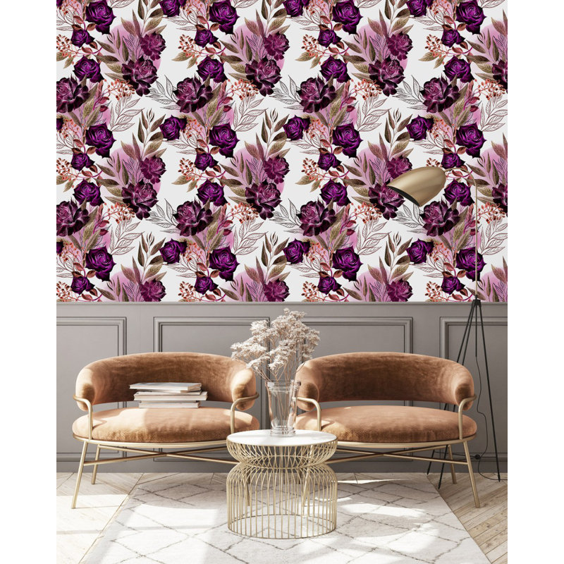 Peel & Stick Vinyl Floral, 2.08' W x 10.42' L