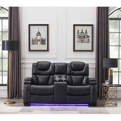 Valmont Prestige LED Console Power Reclining Loveseat