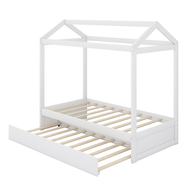Lit Playful House avec lit gigogne intégré pour un espace de couchage supplémentaire
