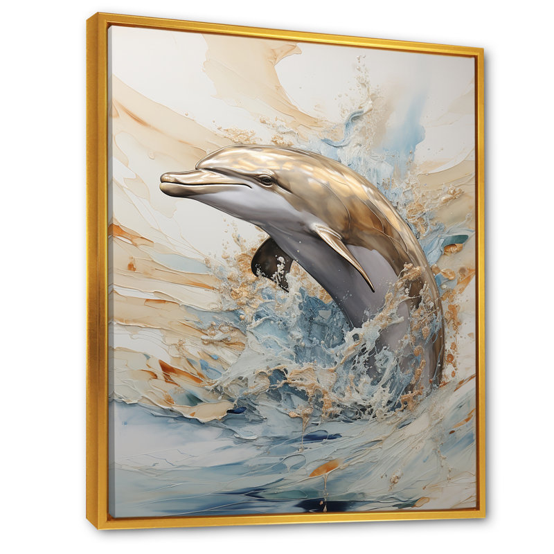 «Beige et doré», impression sur toile, H 32 po x l 24 po x P 1 po, Cadre flottant doré
