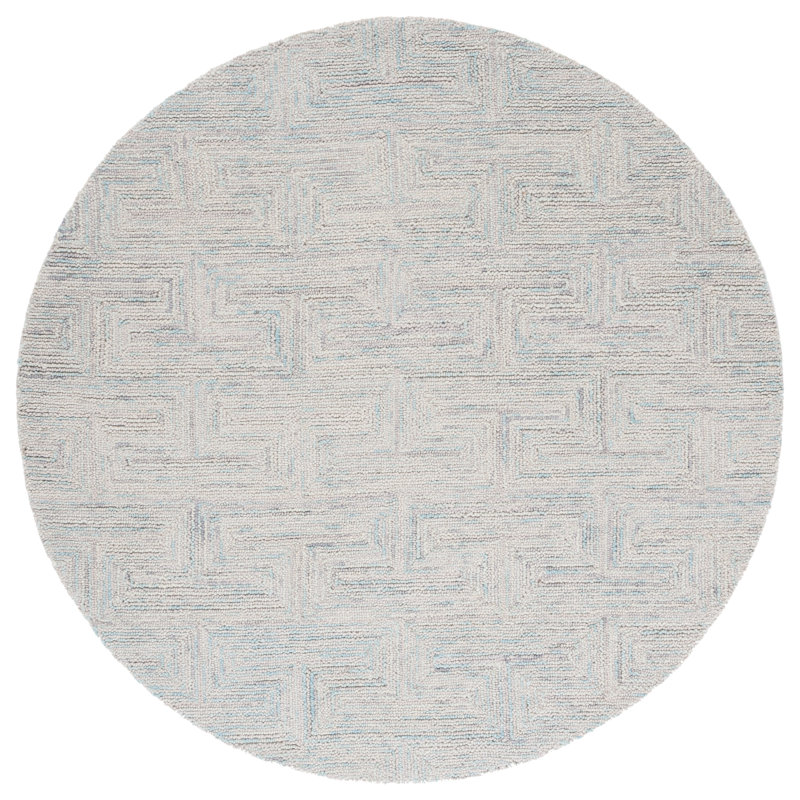 Tapis en laine touffeté à la main Brandea, Rond 6 pi