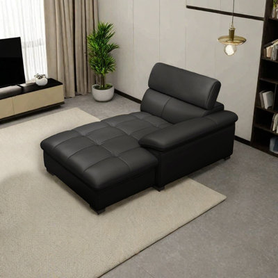 Light luxury style faux leather sponge recliner