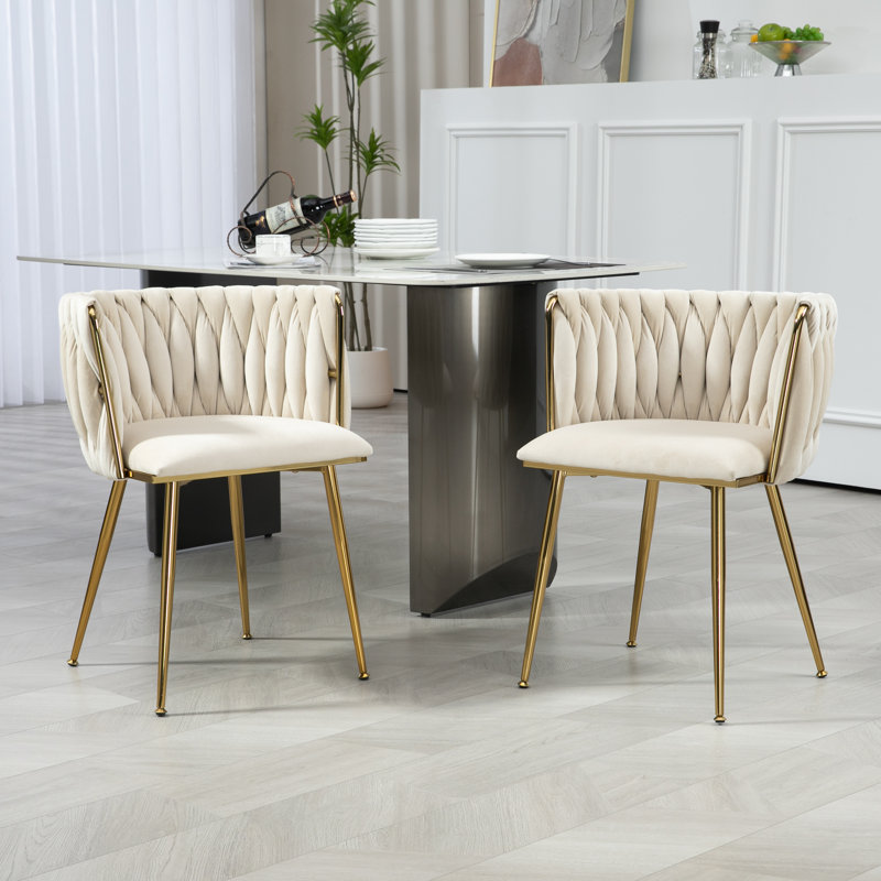 Landreneau Dining Chairs, Beige