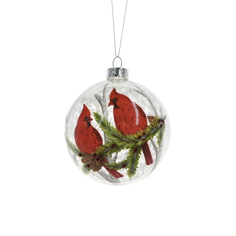 Ornement transparent en forme de boule suspendue (paquet de 2)