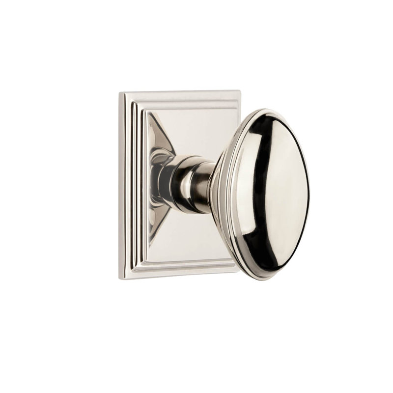Rosette Grandeur Carré avec bouton Eden Prairie, Nickel poli