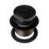14" Black Polypropylene Tip-Toe Bathtub Leg Drain Assembly with Two-Hole Overflow