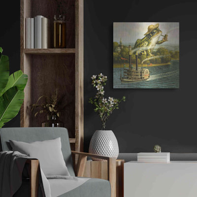 Trinx «Mark Twain» par Dan Craig, art mural en métal, 12 po x 12 po