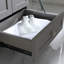 Ensemble de meuble-lavabo simple 32 po gris avec lavabo en céramique