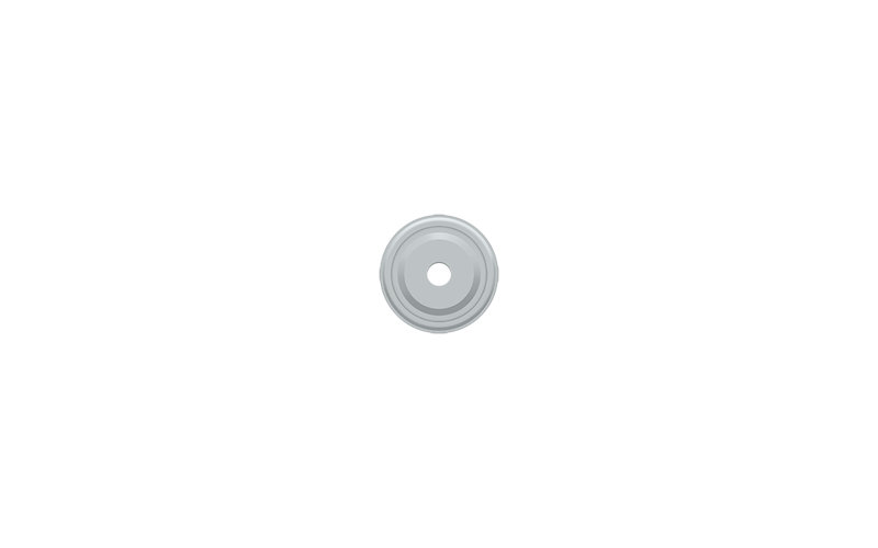 Metal Knob Backplate, Brushed Chrome