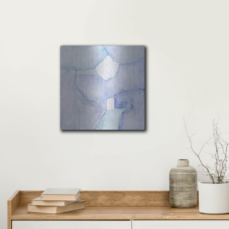  «Autre ombre bleue 1» par Melissa Wang, art mural en métal, 12 po x 12 po, H 12 po x l 12 po
