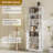 86.7'' H X 94.48'' W Book Cabinet Storage Bookcase Set-1290404824