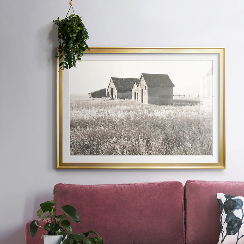 Neutre grange, impression sur papier, Or, H 15 po x l 21 po x P 1,5 po